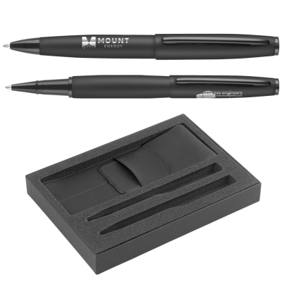 PEN SET - FABIUM SOFTFEEL PEN AND ROLLERALL with P300 Box