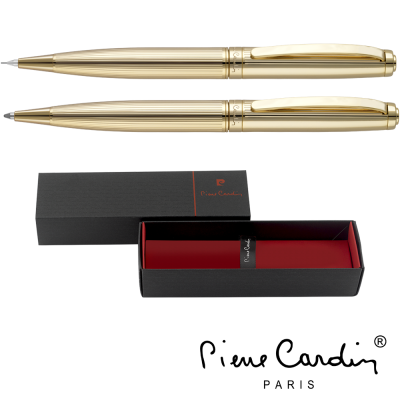 PEN SET - PIERRE CARDIN LUSTROUS GOLD PEN AND PENCIL with Pb15 Box