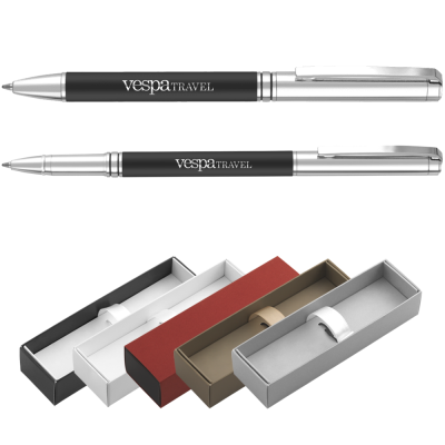 PEN SET - PORTMAN SOFTFEEL PEN AND ROLLERBALL PEN with Pb35 Box