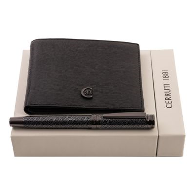 SET CERRUTI 1881 (ROLLERBALL PEN & WALLET)