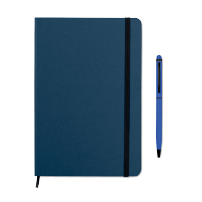 A5 NOTE BOOK W & STYLUS 72 LINED in Blue