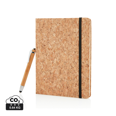 A5 NOTE BOOK with Bamboo Pen Including Stylus in Brown