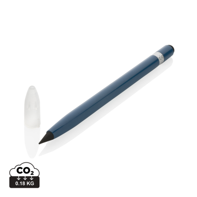 ALUMINUM INKLESS PEN with Eraser in Blue