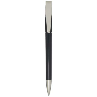 ANA RECYCLED PLASTIC BALL PEN (BLUE INK) in Solid Black