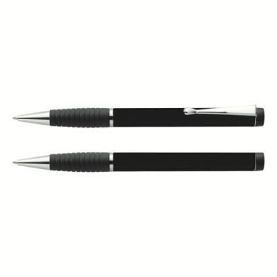 ANZIO TWIST ACTION METAL BALL PEN with Blue Ink in Black