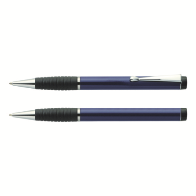 ANZIO TWIST ACTION METAL BALL PEN with Blue Ink in Blue