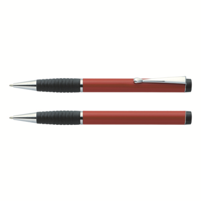 ANZIO TWIST ACTION METAL BALL PEN with Blue Ink in Red