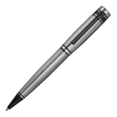 BALL PEN BOLD STRIPE SILVER CHROME & GUN