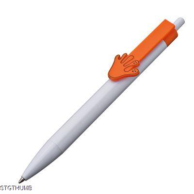 BALL PEN with 2d Clip Hands in Orange