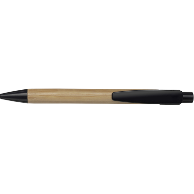 BALL PEN with Bamboo Barrel in Black