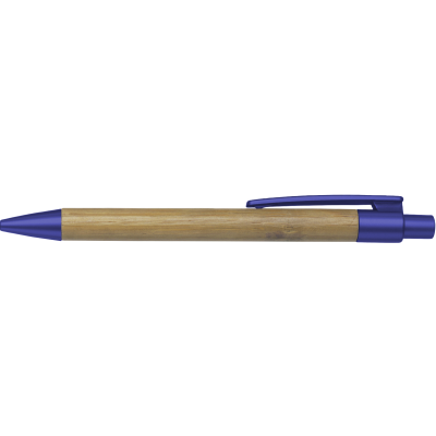 BALL PEN with Bamboo Barrel in Blue