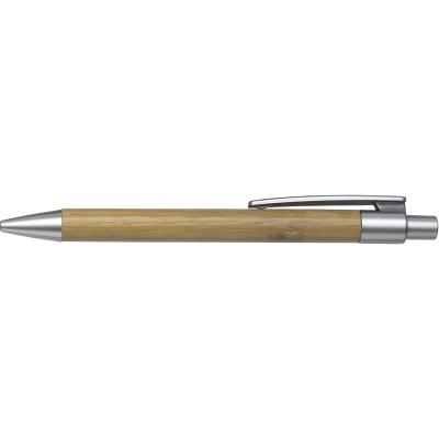 BALL PEN with Bamboo Barrel in Silver