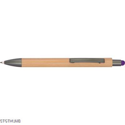 BALL PEN with Bamboo Coating in Purple