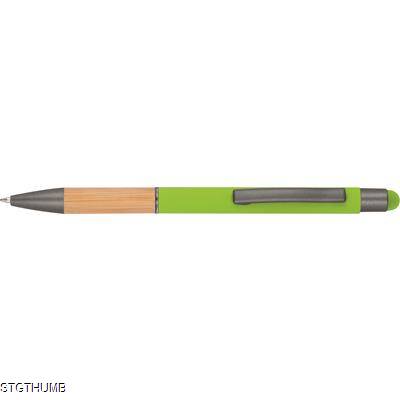 BALL PEN with Bamboo Grip Zone in Apple Green