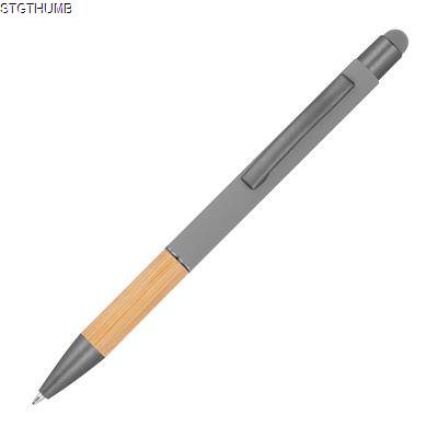 BALL PEN with Bamboo Grip Zone in Silvergrey