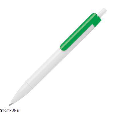 BALL PEN with Colored Clip in Green