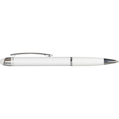 BALL PEN with Colour Grip in White