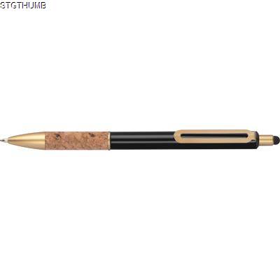 BALL PEN with Cork Grip Zone in Black