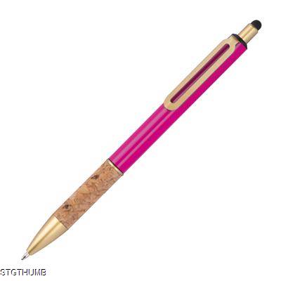 BALL PEN with Cork Grip Zone in Pink