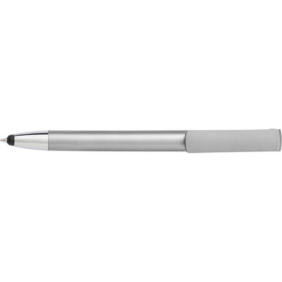 BALL PEN with Mobile Phone Holder in Silver