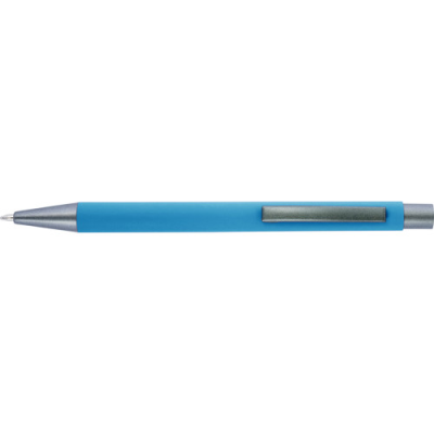 BALL PEN with Rubber Finish in Light Blue