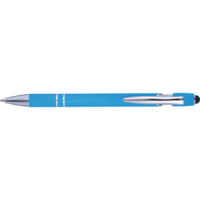 BALL PEN with Rubber Finish in Light Blue