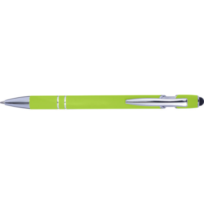 BALL PEN with Rubber Finish in Lime