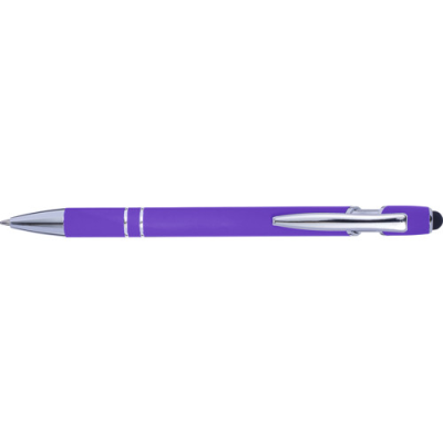 BALL PEN with Rubber Finish in Purple