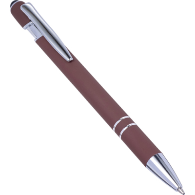 BALL PEN with Rubber Finish in Red