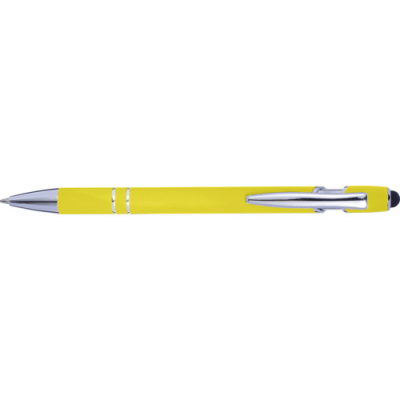 BALL PEN with Rubber Finish in Yellow