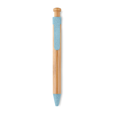 BAMBOO & WHEAT-STRAW ABS BALL PEN in Blue