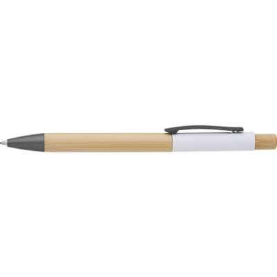 BAMBOO BALL PEN in White