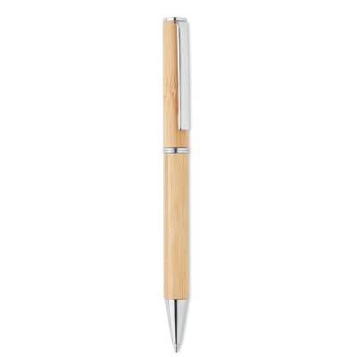 BAMBOO TWIST TYPE BALL PEN in Brown