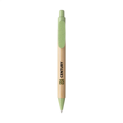 BAMBOO WHEAT PEN WHEAT STRAW BALL PEN in Green