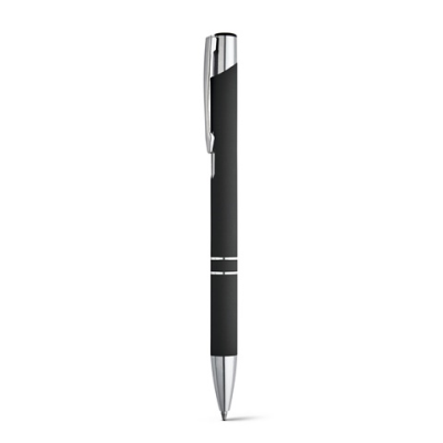 BETA SOFT SOFT TOUCH ALUMINIUM METAL BALL PEN in Black