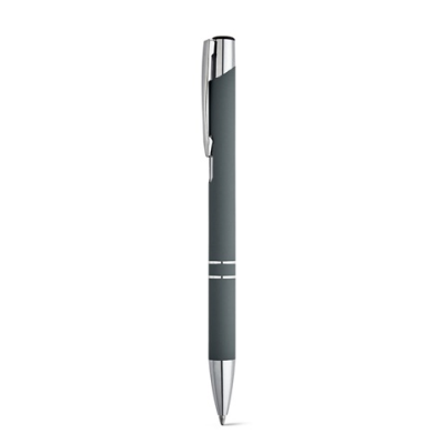 BETA SOFT SOFT TOUCH ALUMINIUM METAL BALL PEN in Grey