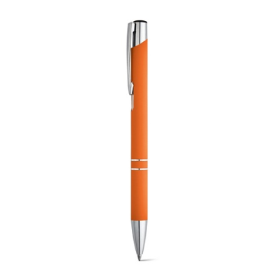 BETA SOFT SOFT TOUCH ALUMINIUM METAL BALL PEN in Orange