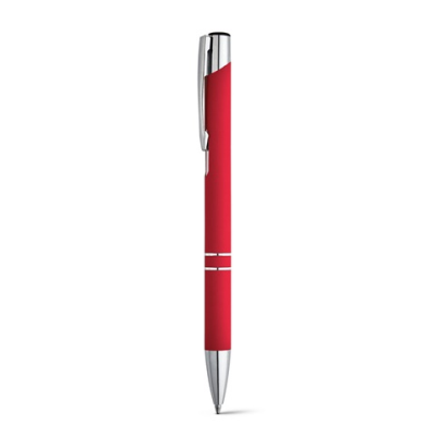 BETA SOFT SOFT TOUCH ALUMINIUM METAL BALL PEN in Red