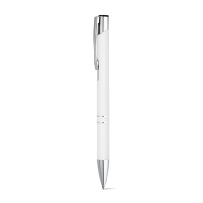 BETA SOFT SOFT TOUCH ALUMINIUM METAL BALL PEN in White