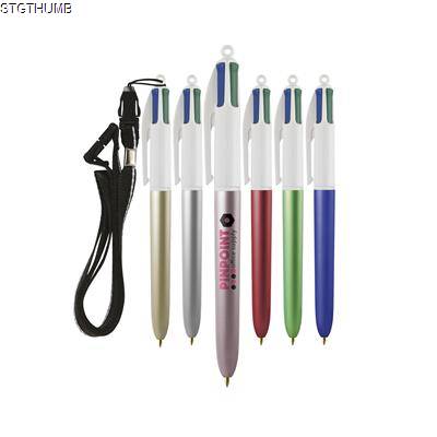 BIC® 4 COLOURS GLACÉ with Lanyard Screen Print