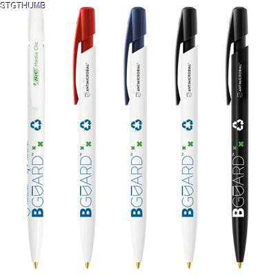 BIC® MEDIA CLIC BGUARD™ ANTIMICROBIAL ECOLUTIONS® BALL PEN ANTIMICROBIAL LOGO SCREEN PRINT