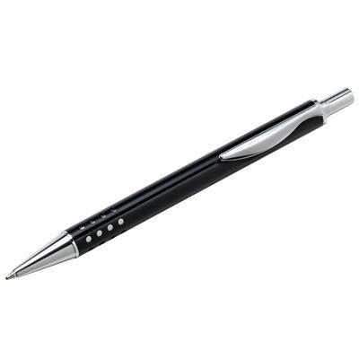 BLACK METAL BALL PEN with Hole Design Grip Section