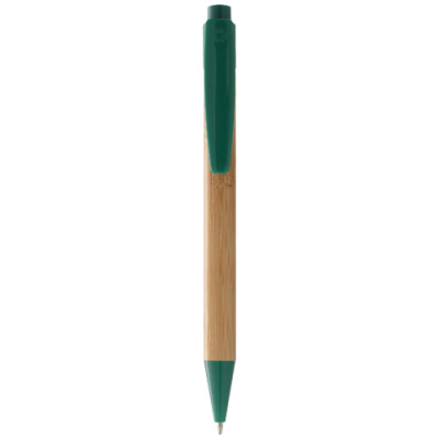 BORNEO BAMBOO BALL PEN (BLACK INK) in Natural & Green