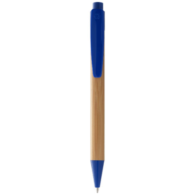 BORNEO BAMBOO BALL PEN (BLACK INK) in Natural & Royal Blue