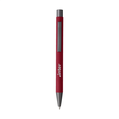 BRADY SOFT TOUCH RECYCLED ALUMINIUM METAL PEN in Red