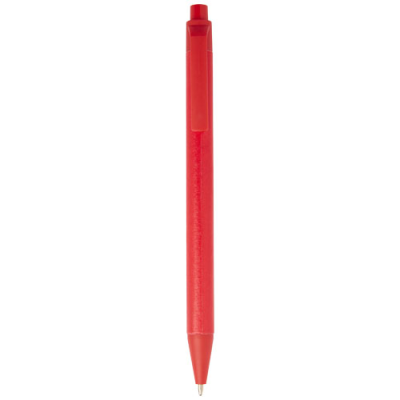 CHARTIK MONOCHROMATIC RECYCLED PAPER BALL PEN with Matte Finish (Black Ink) in Red