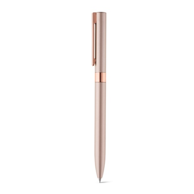 CLARE ALUMINIUM METAL BALL PEN with Twist Mechanism in Light Pink