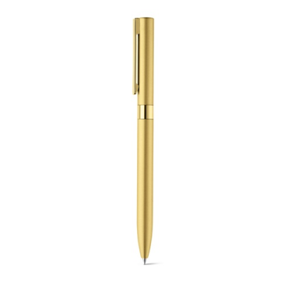 CLARE ALUMINIUM METAL BALL PEN with Twist Mechanism in Satin Gold