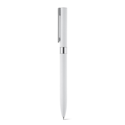 CLARE ALUMINIUM METAL BALL PEN with Twist Mechanism in White