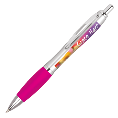 CONTOUR DIGITAL ARGENT BALL PEN (PRINTED FULL COLOUR- WHITE UNDERPRINT)